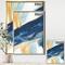 Designart - Indigo Panel I - Glam Modern Canvas in Gold Frame